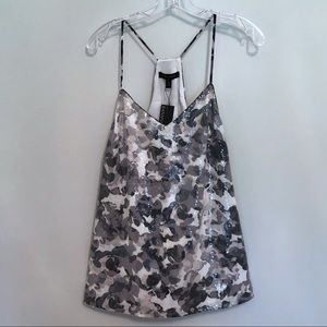 Banana Republic Sequin Cami Floral Camo Tank M New